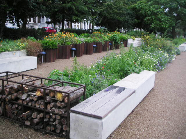 Example of a community garden